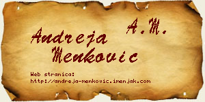 Andreja Menković vizit kartica